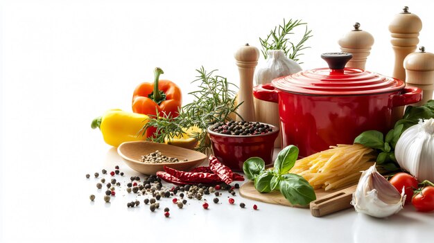 Kolorowe składniki na blacie